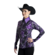 Purple Flower Lycra Show Shirt - 209919